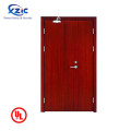 Double Leaf UL Listed 45 Min Fire Rated Wooden Exit Door For School Apartment Hotel Office Building